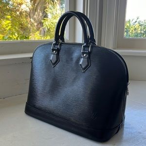 Louis Vuitton Epi Alma PM black handbag top handle no longer sold